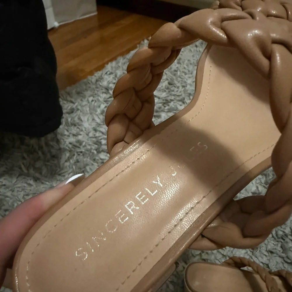 Sincerely Jules Tan Braided Women's Sandals - Picture 7 of 12